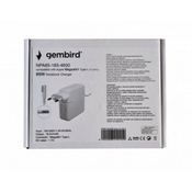 Gembird NPA85-185-4600 (TJ-341L Apple Type-L) punjac za laptop 85W-18.5V-4.6A, Magsafe1 Type-L