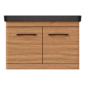 Ormaric sa umivaonikom Luxor 80 V drvo black Pino Art (1180)