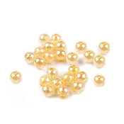Plastične kroglice z AB učinkom O8 mm - lososova svetloba (10 g)
