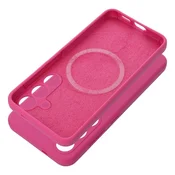 OEM Silikonski etui za Samsung S25 ULTRA, debeline 2 mm, združljiv z MagSafe, roza