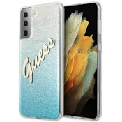 Guess GUHCS21SPCUGLSBL S21 G991 blue hardcase Glitter Gradient Script (GUHCS21SPCUGLSBL)