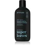 Attitude Super Leaves Mens Shampoo and Conditioner 2-in-1 šampon in balzam 2 v1 za moške Eucalyptus & Sage 415 ml