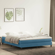 vidaXL vidaXL Box spring postelja brez vzmetnico temno modra 180x220 cm žamet, (21791408)