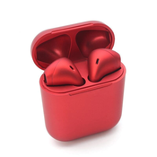 Earbuds brezvrvične slušalke Inpods metalik, Bluetooth 5.0, 3G, rdeča