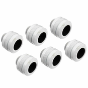 Alphacool Eiszapfen PRO Anschluss 13mm Hardtube Fitting G1/4, 6-Pack - weiß 17483