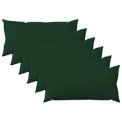 vidaXL Prevleka za blazino 6 kos HEERLEN Temno zelena 40 x 80 cm Blago