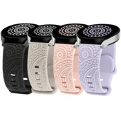 GS 4x univerzalni silikonski pašček 20 mm, Carven, vijoličen, črn, roza, bež