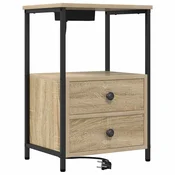 vidaXL vidaXL Nočna omarica Sonoma hrast 40 x 31 x 60 cm Konstruiran les, (5000160618)