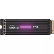 Crucial T710 1TB PCIe Gen5 NVMe 2280 M.2 SSD s hlajenjem