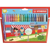 Set nalivpera s filcanim vrhom, 2 mm, STABILO Power, 24 različite boje 280/24-01