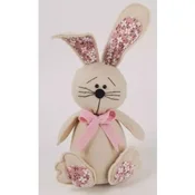 Roza cvetlični zajček iz klobučevine - 28 cm