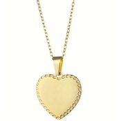 Ogrlica Rustic Heart - Zlata KP34226