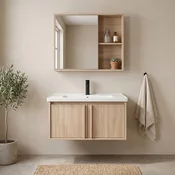 Komplet kopalniškega pohištva z umivalnikom Gama T25023 BXM 80CM