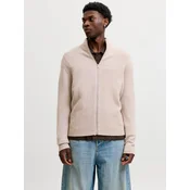 JACK & JONES Pletena jopa JJSOHO OLLIE bež
