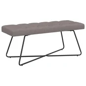 vidaXL Klop s gumbnim oblazinjenjem Taupe 110 x 40 x 46 cm Blago