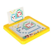WOWO Magnetna tabla montessori mozaik barvne pike rumena 26 x 26 cm