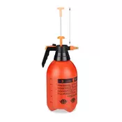 Northix Razpršilec pod pritiskom 3 litre oranžne barve za vrtnarjenje in čiščenje