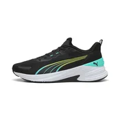 PUMA Action Pro Training Shoes Unisex, Fitness, Black/White/Intense Mint, 38.5