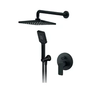 Rosan S.2 BLACK Uzidna baterija sa zidnim tušem210*210mm i rucnim tušem