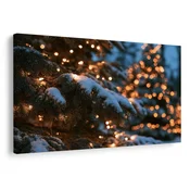 Slika zasnežene veje z lučkami - 40x30