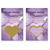 Personal Poročna kartica presenečenja/praskanka - Me boš pospremil do oltarja? - Purple & Gold Barva: Zlati