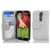 Cadorabo Cadorabo Ohišje, združljivo z LG G2 v snežno bela - Zaščitni ovitek z magnetnim zapiranjem in 3 režami za kartice, (20548074)