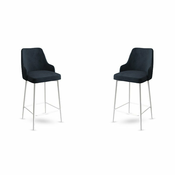 HANAH HOME Set 2 barske stolice Enox Anthracite White
