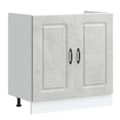 Vidaxl Osnovna omarica za umivalnik Kalmar betonsko siv 80x46x81,5 cm