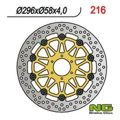 shumee Plavajoči zavorni disk spredaj Honda CBR 600/900, VTR 1000F, 296x58x4 mm