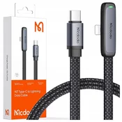 Mcdodo Mcdodo Kotni Kabel Usb-C Lightning Flat 36W Za Iphone 12 13 14 Black 2M