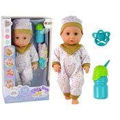 Lean Toys igračka lutka Baby Doll with Pee Sounds - White