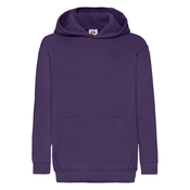 Purple childrens sweatshirt Classic kangaroo Fruit of the Loom