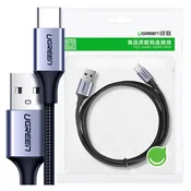 Kabl UGREEN US288 USB-A to USB-C Fast Charging Cable 3A Max Black 1m