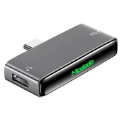 USB-C v 2x USB-C adapter Mcdodo CA-7670 s 60W hitrim polnjenjem, Hi-Res zvokom in DAC čipom - črn
