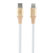 Guess GUCLLALRGDD cable USB-C / Lightning 1.5m Fast Charging Ebossed Logo light gold