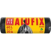 Vreče za smeti 60 l/20 kosov, Economy, 13 mic., 59 x 72 cm, črne, HDPE