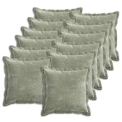 Vidaxl Prevleka za blazino 12 kos HOUTEN Zelena 40 x 40 cm