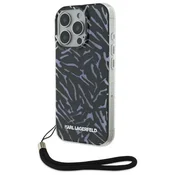 slomart Etui Karl Lagerfeld Zebra With Cord za iPhone 16 Pro - vijolično