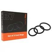 Mens Play - komplet obročkov za penis - črna (3 kosi)