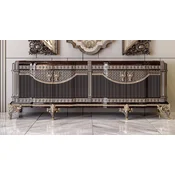 Casa Padrino luxury baroque sideboard dark brown/gray/gold 245 cm