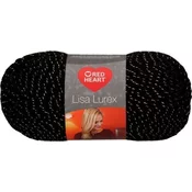 Red Heart Lisa Lurex 00011 Black Golden Pletilna preja