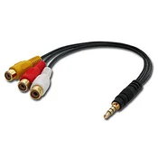 Jack RCA transformator Crno 25cm 35539
