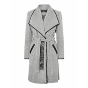 VERO MODA Prijelazni kaput, siva / crna