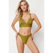 Trendyol Green Textured High Leg Regular Bikini Bottom