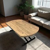 Hanah Home Proširivi trpezarijski sto, Krem