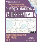 Puerto Madryn & Valdes Peninsula Trekking/Hiking/Walking Topographic Map Atlas UNESCO World Heritage Site Puerto Piramides Trelew Argentina Travel 1