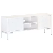TV ormaric bijeli 115 x 30 x 46 cm od masivnog drva manga
