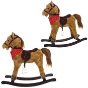 shumee Interaktivni gugalni konjiček Neighs Wagging Tail Cowboy šal svetlo rjave barve