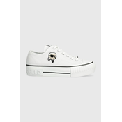 White womens sneakers KARL LAGERFELD Kampus Max