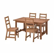NORDVIKEN/NORDVIKEN Miza in 4 stoli, antik lazura/antik lazura, 152/223x95 cm